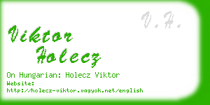 viktor holecz business card